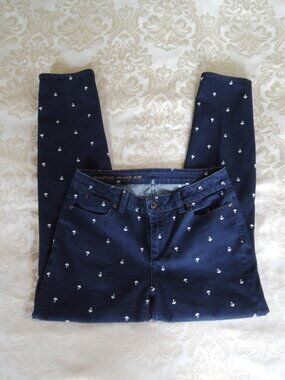 Talbots Signature Slim Ankle Dark Jeans Umbrellas 8
